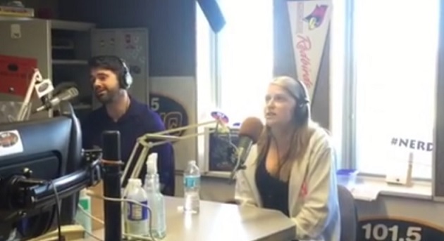 legally blonde cast members Breeann & Jacob in WBNQ studio